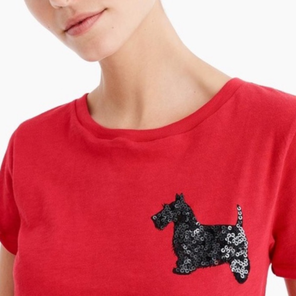 J Crew Sequins Terrier T-shirt